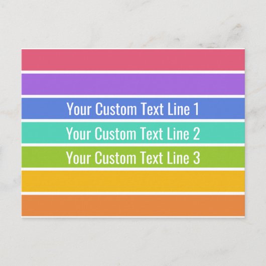 Rainbow Colors Custom Postcard Postkarte (Vorderseite)