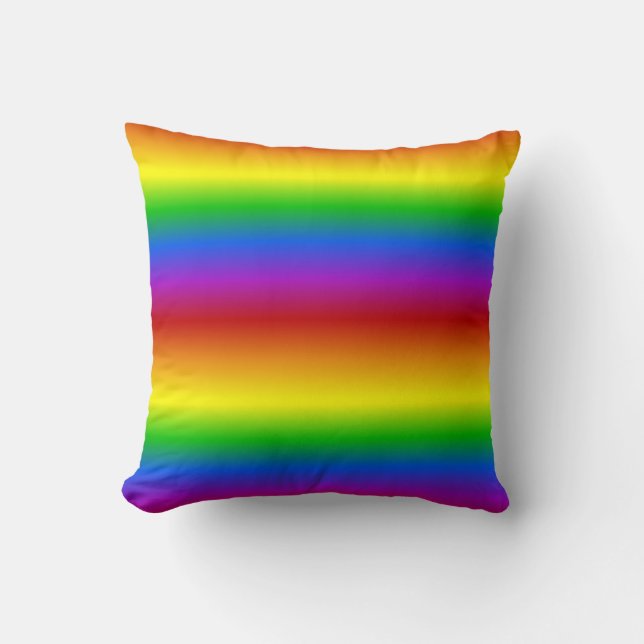 Rainbow Colors Custom throw Kissen (Vorderseite)