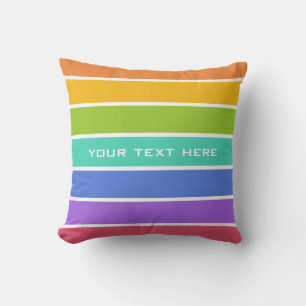 Rainbow Colors custom throw pilkes Kissen