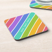 Rainbow Colors Custom Untersetzer (Linke Seite)