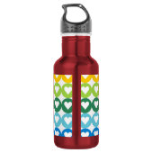 Rainbow Colors | Cute Back to School Edelstahlflasche (Rückseite)