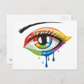 Rainbow Colors Eye Postkarte (Vorne/Hinten)
