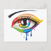 Rainbow Colors Eye Postkarte (Vorderseite)