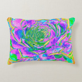 Rainbow Colors Fiesta Succulent Sedum Rosette Dekokissen