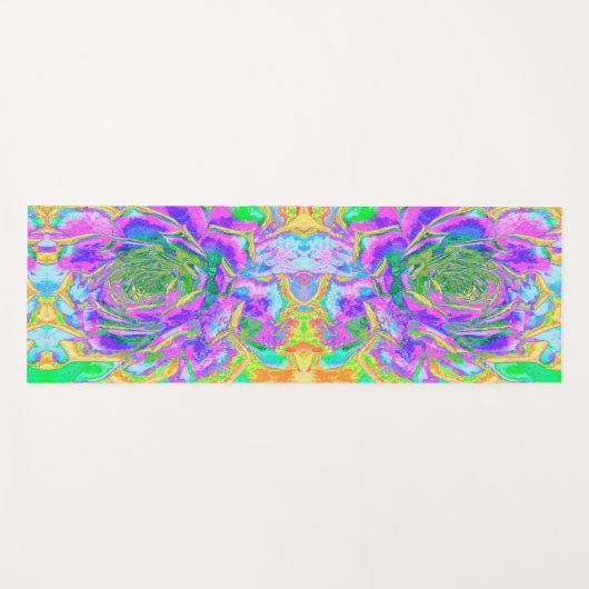 Rainbow Colors Fiesta Succulent Sedum Rosette Yogamatte (Vorderseite (Horizontal))