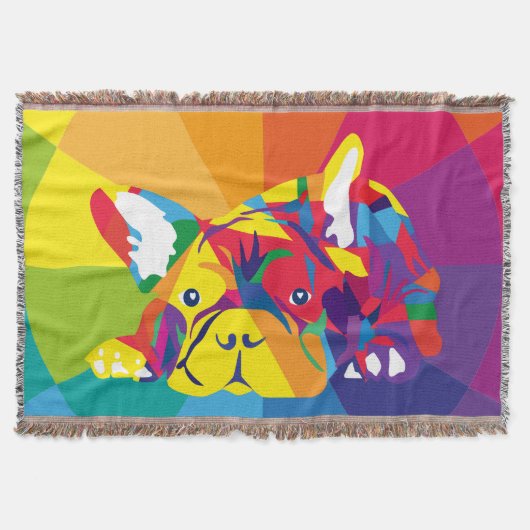 Rainbow Colors French Bulldog Decke (Vorderseite)