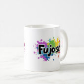 Rainbow Colors Fujoshi Slogan Kaffeetasse (VorderseiteRechts)