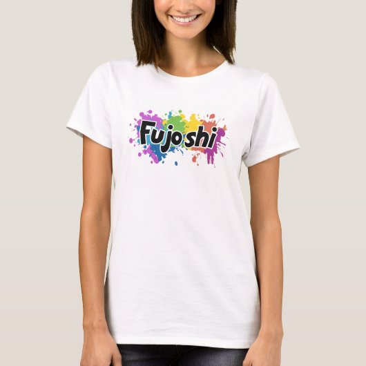 Rainbow Colors Fujoshi Slogan T-Shirt (Vorderseite)