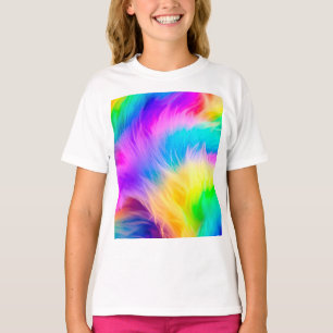 Rainbow Colors Fur Design-75293 T-Shirt