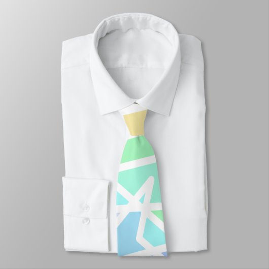 Rainbow Colors Geometric Neck Tie Krawatte (Gebunden)