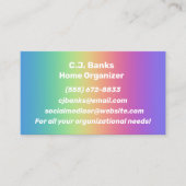 Rainbow Colors Gradient Business Cards Visitenkarte (Vorderseite)