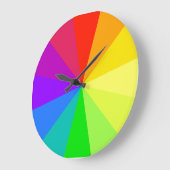 Rainbow Colors Große Wanduhr (Winkel)