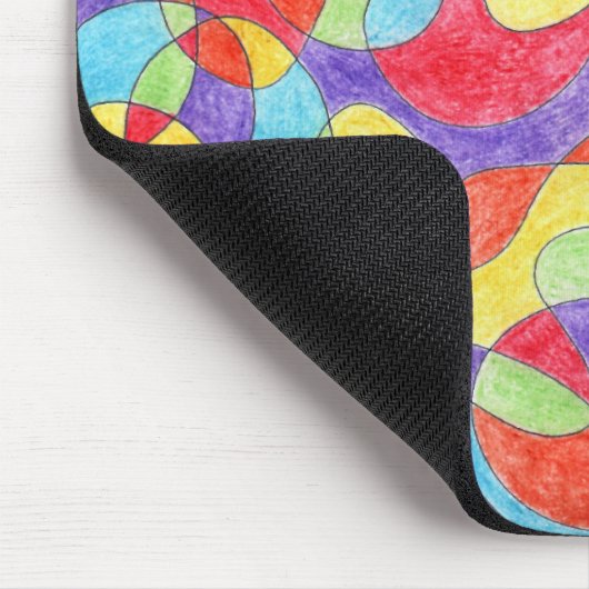 Rainbow Colors Handgezeichnetes Crayon Doodle Must Mousepad (Ecke)