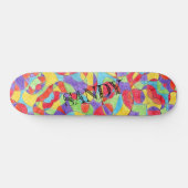 Rainbow Colors Handgezeichnetes Crayon Doodle Must Skateboard (Horizontal)