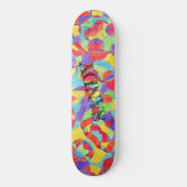 Rainbow Colors Handgezeichnetes Crayon Doodle Must Skateboard (Vorderseite)