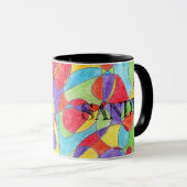 Rainbow Colors Handgezeichnetes Crayon Doodle Must Tasse (VorderseiteRechts)