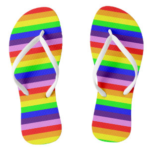 Rainbow Colors Horizontal Classic Streifen farbenf Badesandalen