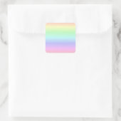 Rainbow Colors Horizontal Quadratischer Aufkleber (Tasche)