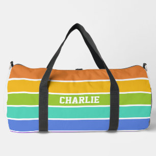 Rainbow Colors individuelle Name Duffle Bag