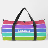 Rainbow Colors individuelle Name Duffle Bag (Rückseite)