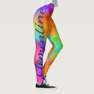 Rainbow Colors Individuelle Name Leggings