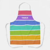 Rainbow Colors individuelle Name Schürze (Vorderseite)