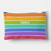 Rainbow Colors individuelle Name Zubehörtasche (Rückseite)