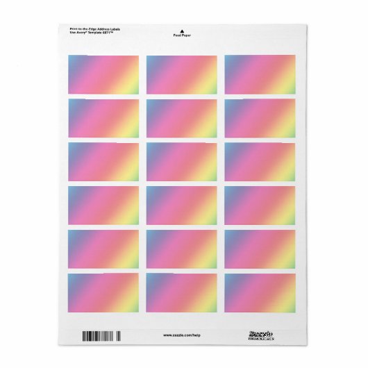 Rainbow Colors Label Adressaufkleber (Vorne)