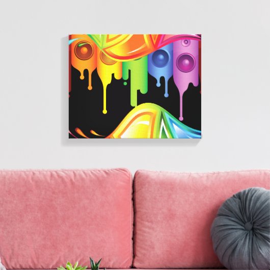 Rainbow Colors Leinwanddruck (Insitu (Wohnzimmer))