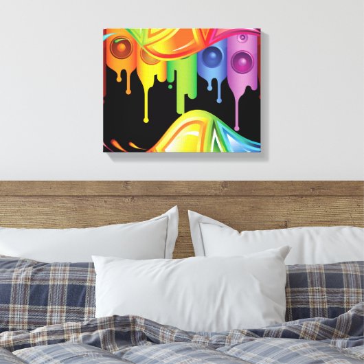 Rainbow Colors Leinwanddruck (Insitu (Schlafzimmer))