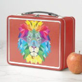 Rainbow Colors Lion Head Metall Brotdose (Beispiel)
