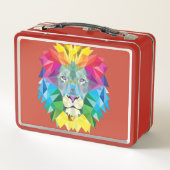 Rainbow Colors Lion Head Metall Brotdose (Rückseite)