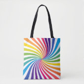Rainbow Colors Minimalismus Swirl Geometrisch Spie Tasche (Vorderseite)