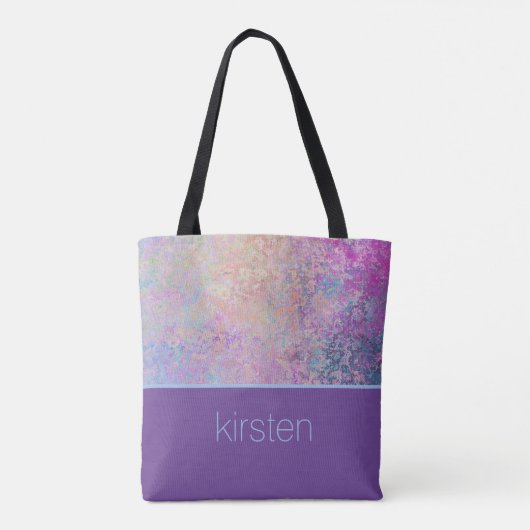 Rainbow Colors Mit Monogramm Tasche (Rückseite)