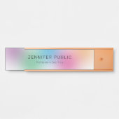 Rainbow Colors Modern Simple Template Rose Gold Türschild (Vorderseite )