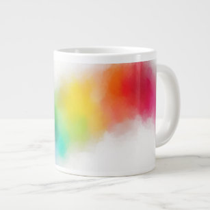 Rainbow Colors Moderne Abstrakte Kunst Jumbo-Tasse