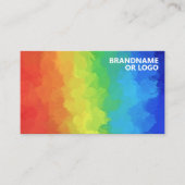 Rainbow Colors | Modernes Editierbares QR-Code LGB Visitenkarte (Vorderseite)