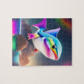 Rainbow Colors Niedlich Big Shark Puzzle (Horizontal)