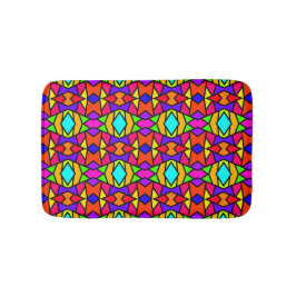 Rainbow Colors Patchwork Geometrisches Wiederholmu Badematte