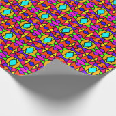Rainbow Colors Patchwork Geometrisches Wiederholmu Geschenkpapier (Ecke)