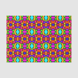 Rainbow Colors Patchwork Geometrisches Wiederholmu Seidenpapier