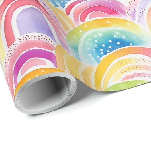 Rainbow Colors Pattern Geschenkpapier (Rolleneckpunkt)