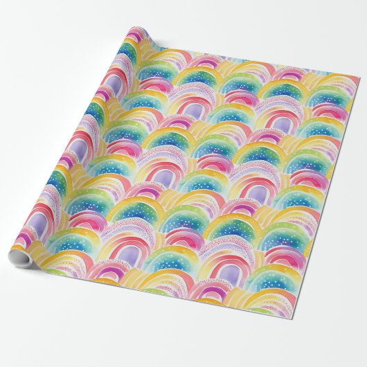 Rainbow Colors Pattern Geschenkpapier (Ungerollt)