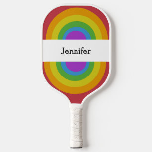Rainbow Colors Personalisiert Pickleball Schläger