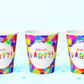 Rainbow Colors Personalisiertes Party Pappbecher