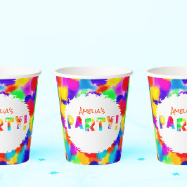 Rainbow Colors Personalisiertes Party Pappbecher
