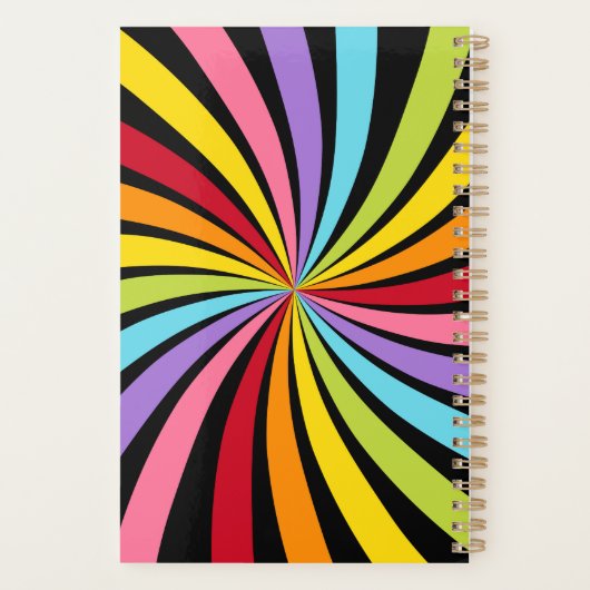 Rainbow Colors Print Planner Notebook Planer (Rückseite)