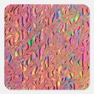 Rainbow Colors Quadratischer Aufkleber