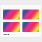 Rainbow Colors Rectangle Sticker (Blatt)
