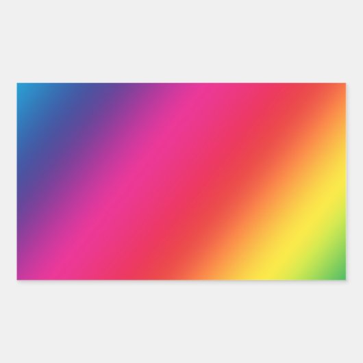 Rainbow Colors Rectangle Sticker (Vorderseite)